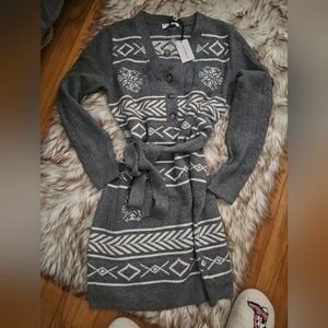 NWT Lucky Brand western sweater dress -size Large